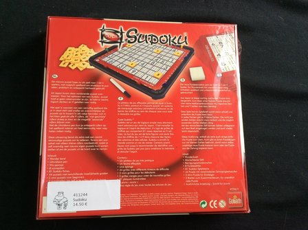 Code Sudoku achterkant