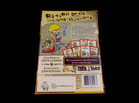 Munchkin Zombies Armed&amp;Dangerous Exp. (EN) achterkant