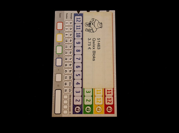 Qwixx Scorebloks achterkant