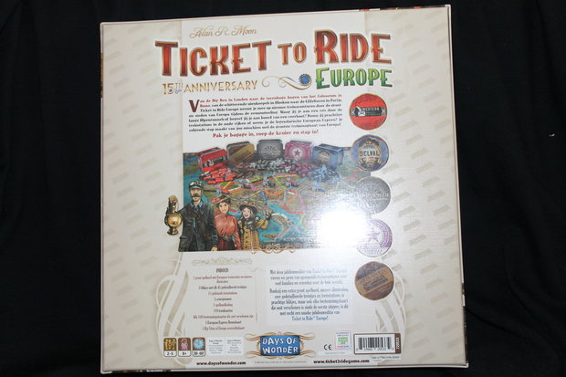 Ticket to Ride Anniversary editie (NL) achterkant