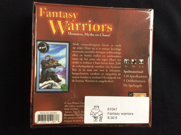 Fantasy Warriors Monsters, Mythe en Chaos! achterkant