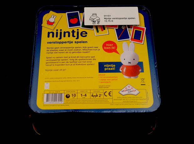 Nijntje verstoppertje spelen achterkant